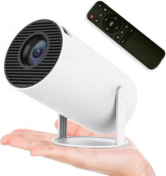 HY300 Auto Portable Mini Projector – Compact, HD-ready, and easy to carry. Perfect for home theater, gaming, or travel entertainment