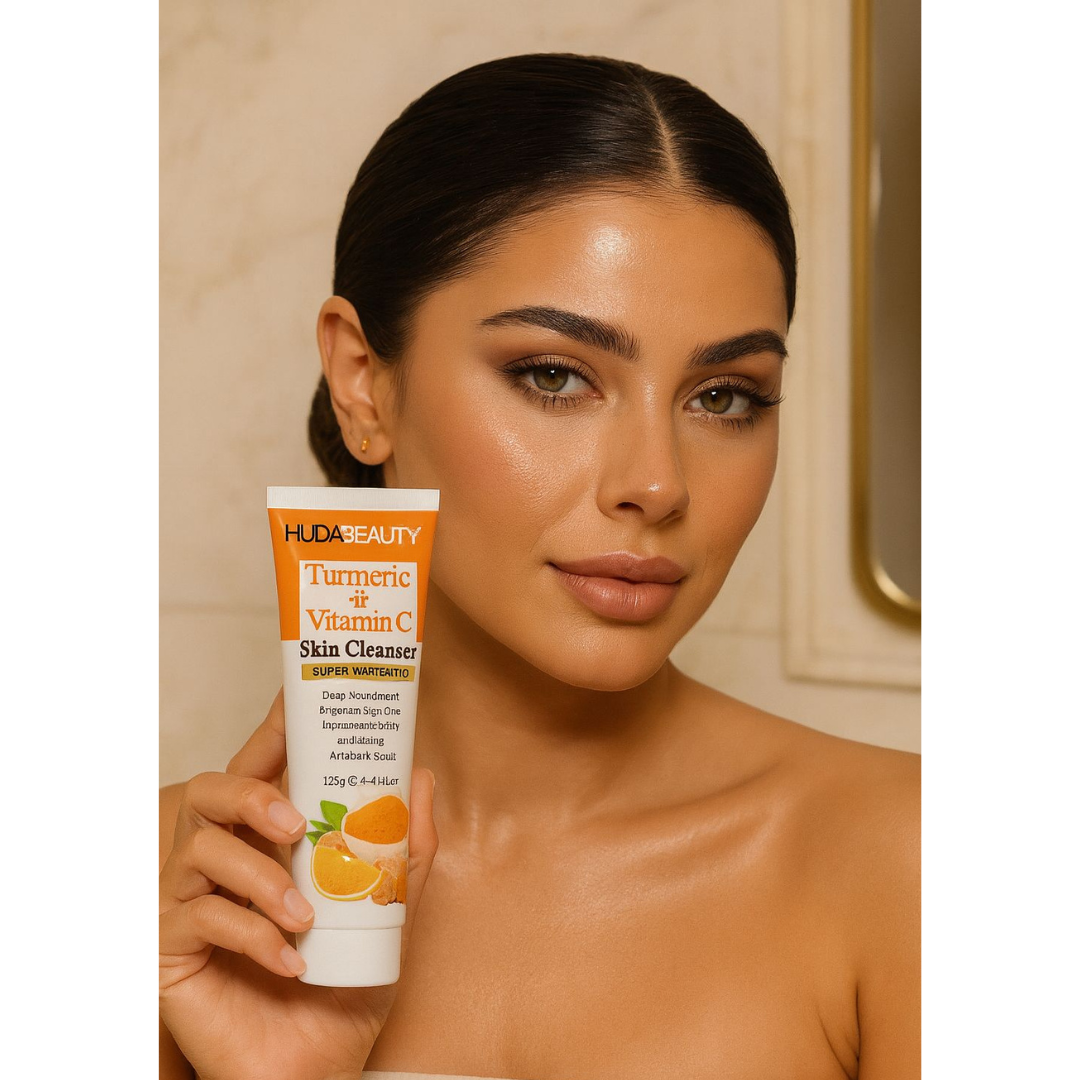 Huda Beauty Turmeric + Vitamin C Cleanser Brightening Face Wash
