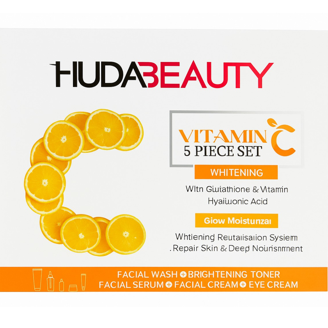 HUDA BEAUTY Vitamin C Skincare Set 5-Piece Brightening Collection