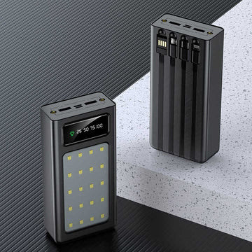 Airmez 30000mAh Power Bank Fast Charging, Dual USB, Portable Backup