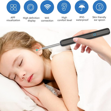 Waterproof Ear Wax Removal Kit Safe, Electric Cleaner with Tools