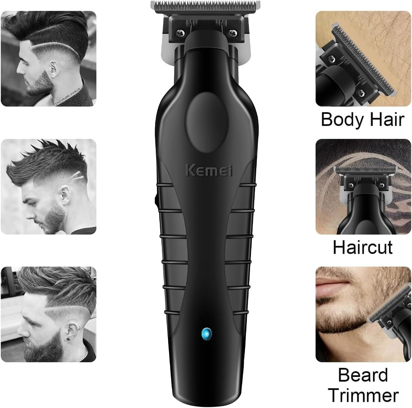 KEMEI 2299 Beard Trimmer for Men Cordless, Rechargeable, Precision